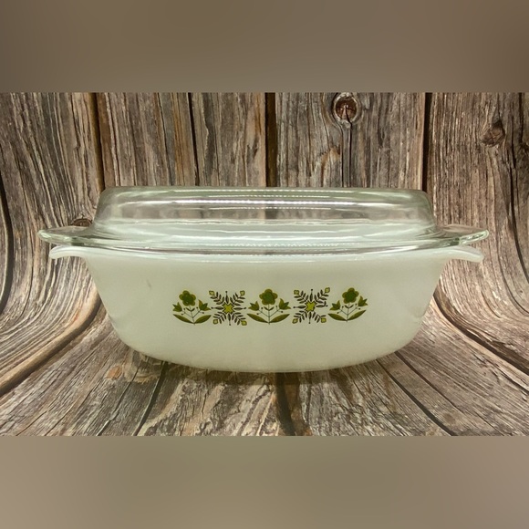 Vintage Anchor Hocking -  Fire King 1 1/2 Quart Oval Covered Meadow Green 433 - Picture 3 of 11